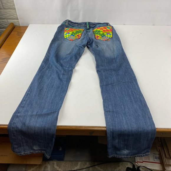 Coogi Women's 7/8 Jeans Embroidered Colorful Straight Leg SEE ALL PICS. - Picture 6 of 9